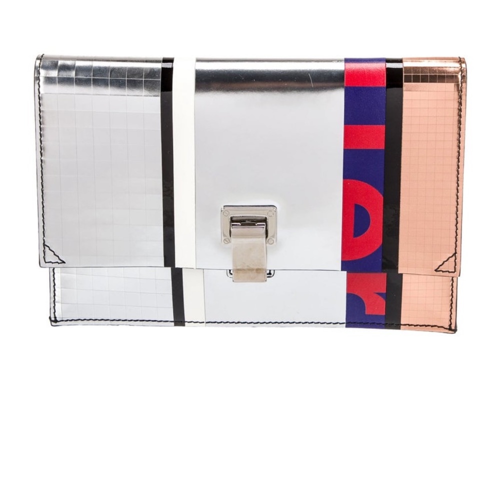 Proenza Schouler Silver Lunch Bag Clutch
